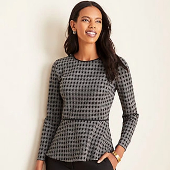 houndstooth peplum top
